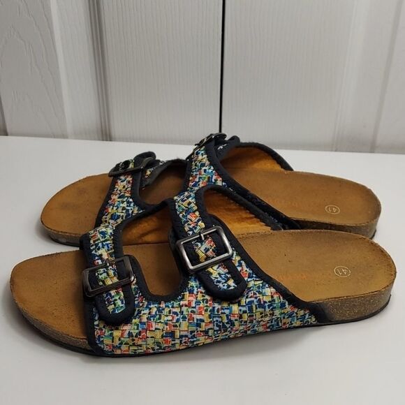 Bernie Mev. Multicolored Woven Buckle Sandals 41 - Picture 2 of 6